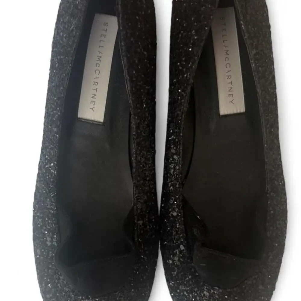 Stella mccartney black glitter ballet